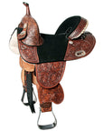 Hilason Western Horse Treeless Trail Barrel American Leather Saddle