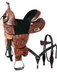 Hilason Western Horse Saddle Treeless American Leather Trail Barrel Tack