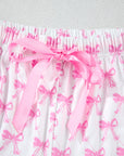 Bow Top and Shorts Pajama Set