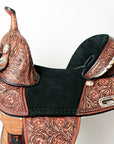 Hilason Western Horse Treeless Trail Barrel American Leather Saddle