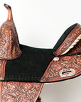 Hilason Western Horse Treeless Trail Barrel American Leather Saddle