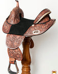 Hilason Western Horse Treeless Trail Barrel American Leather Saddle