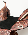 Hilason Western Horse Treeless Trail Barrel American Leather Saddle