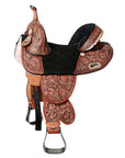 Hilason Western Horse Treeless Trail Barrel American Leather Saddle