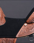 Hilason Western Horse Treeless Trail Barrel American Leather Saddle