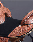 Hilason Western Horse Treeless Trail Barrel American Leather Saddle