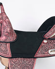 Hilason Western Horse Treeless Trail Barrel American Leather Saddle