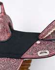 Hilason Western Horse Treeless Trail Barrel American Leather Saddle