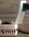 HILASON Horse Western Saddle Stirrup Oversize Rawhide Leather Pair| Rawhide Leather Stirrups | Oversize Horse Stirrups| Rawhide Covered Stirrups