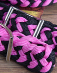 Hilason Braided Poly Barrel Racing Contest Reins Flat 1" X 8Ft Purple