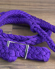 Hilason Braided Poly Barrel Racing Contest Reins Flat 1" X 8Ft Purple