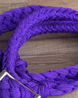 Hilason Braided Poly Barrel Racing Contest Reins Flat 1" X 8Ft Purple