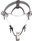 Medium Leather Dog Harness White Genuine With Leash Hilason