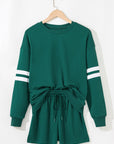 Varsity Stripe Sweatshirt and Short Set