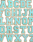 Blue Self Adhesive Chenille Letters Patches