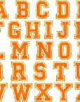 Orange Self Adhesive Chenille Letters Patches
