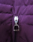 Deep Purple Duck Down Riding Coat with velvet collar