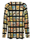 Baha Ranch Cowboy Collage Western Print Long Sleeve Top