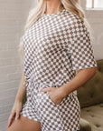 Checker Top and Shorts Set