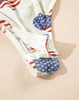 Americana Mesh Long Sleeve Bodysuit