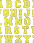Yellow Self Adhesive Chenille Letters Patches