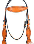 Hilason Western Horse Headstall Bridle American Leather Tan