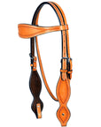 Hilason Western Horse Headstall Bridle American Leather Tan