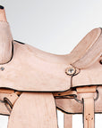 Western Horse Saddle American Leather Ranch Roping Cowboy Rough Out Tan Hilason