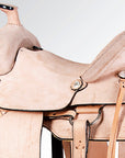 Western Horse Saddle American Leather Ranch Roping Cowboy Rough Out Tan Hilason