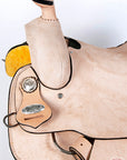 Western Horse Saddle American Leather Ranch Roping Cowboy Rough Out Tan Hilason