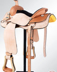 Western Horse Saddle American Leather Ranch Roping Cowboy rough Out Tan Hilason