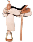 Western Horse Saddle American Leather Ranch Roping Cowboy rough Out Tan Hilason