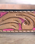 HILASON Western Genuine Leather Belt for Men Women Cowboy Cowgirl Handmade Unisex Full Grain Heavy Duty Floral Tooled Belt