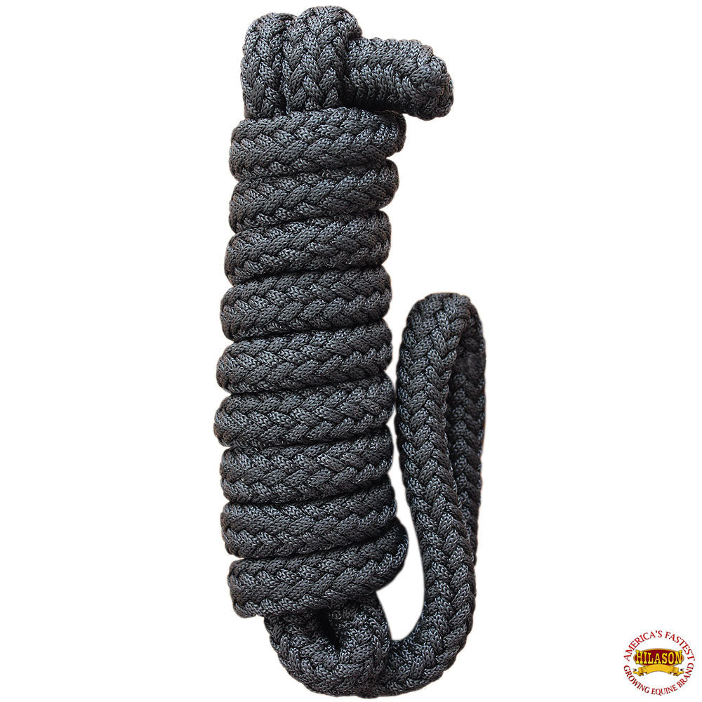 Hilason Horse Riding Poly Lead Rope Blue Tan  1" X 9 Ft.