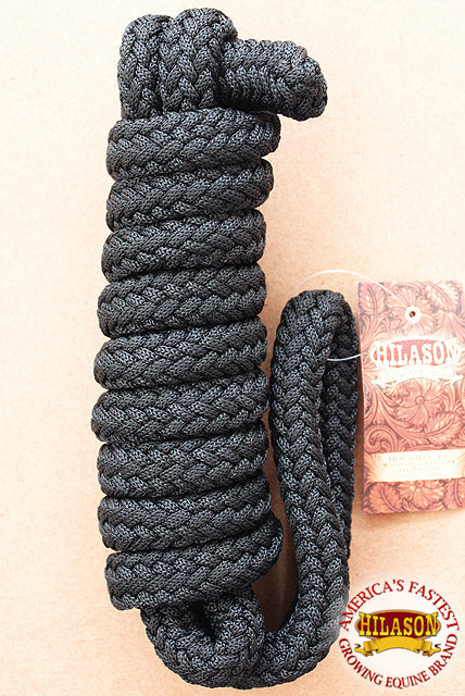 Hilason Horse Riding Poly Lead Rope Blue Tan  1" X 9 Ft.