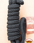 Hilason Horse Riding Poly Lead Rope Blue Tan 1" X 9 Ft.