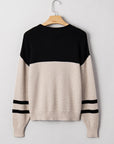 Colorblock Stripe Long Sleeve Sweater