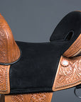 Hilason Western Horse Treeless Trail Barrel American Leather Saddle