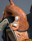 Hilason Western Horse Treeless Trail Barrel American Leather Saddle