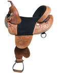 Hilason Western Horse Treeless Trail Barrel American Leather Saddle