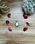 Teardrop Pendant - sterling silver with white buffalo