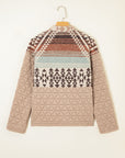 Western Geometric Aztec Patchwork Quilted Jacket