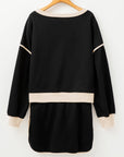 Colorblock Long Sleeve Top and Skort Set