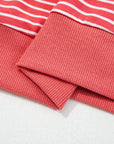 Stripe Puff Long Sleeve Hoodie