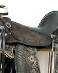 Western Horse Wade Saddle American Leather Ranch Roping Antique Black