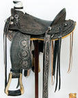 Western Horse Wade Saddle American Leather Ranch Roping Antique Black