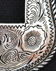 Hilason W. H. Tk. Die Cast Belt Buckle Silver Plt. Concho – Hilason