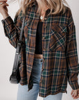 Plaid Button-Up Chest Pocket Shacket