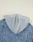 Olivia Hooded Raw Hem Jacket