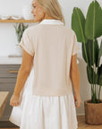 Monroe Collared Buttoned Short Sleeve Mini Dress